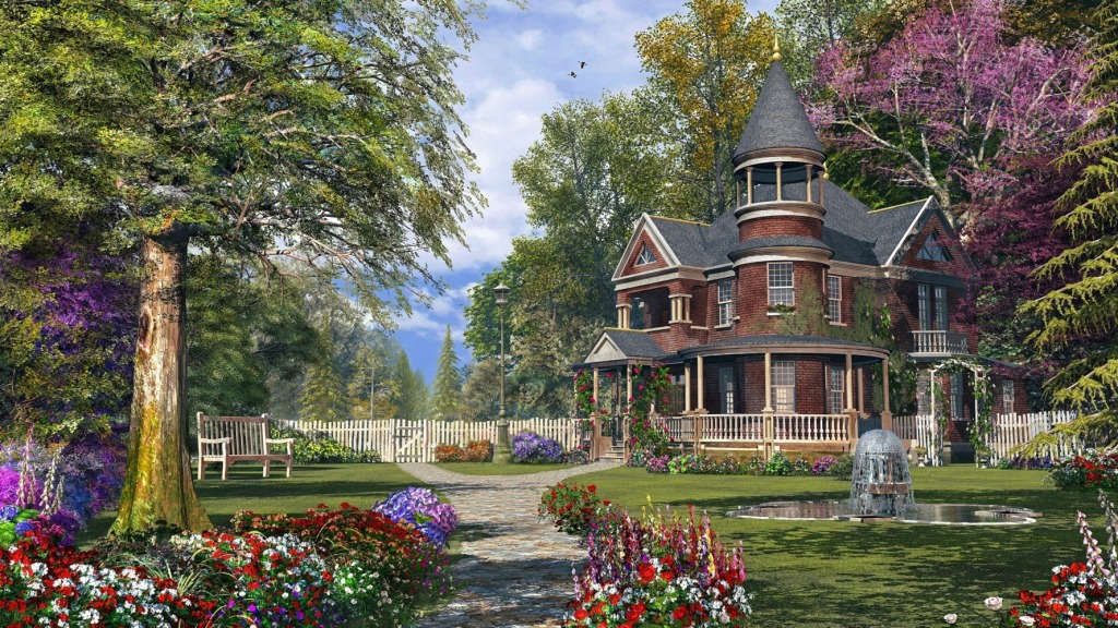 summer garden jigsaw puzzle in mark james puzzles on TheJigsawPuzzles.com