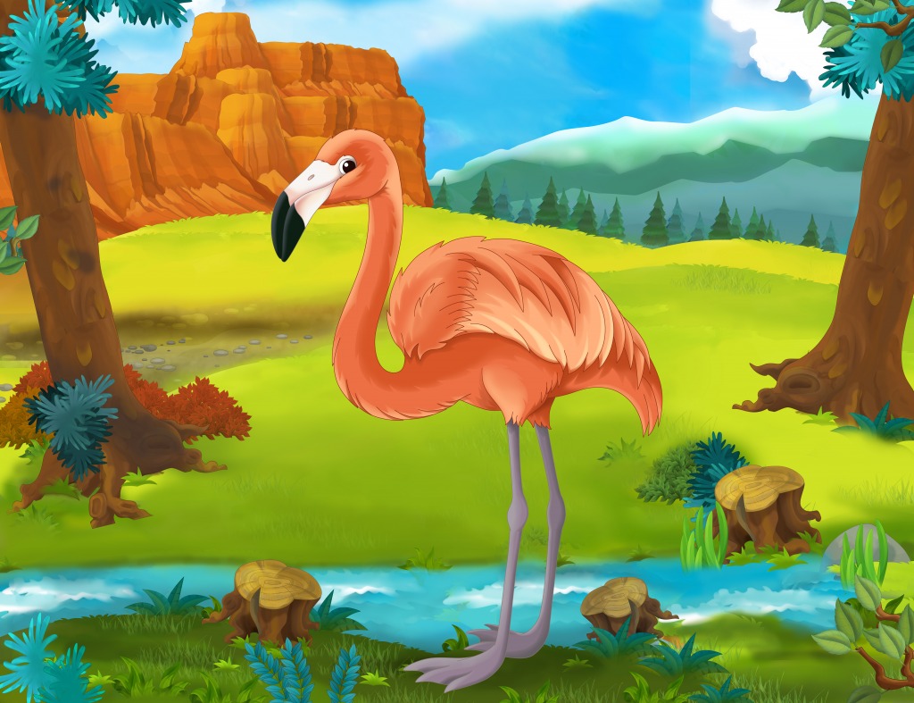 Flamand Rose jigsaw puzzle in Animaux puzzles on TheJigsawPuzzles.com