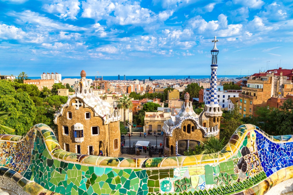 Park Guell in Barcelona, Spain jigsaw puzzle in Great Sightings puzzles on TheJigsawPuzzles.com