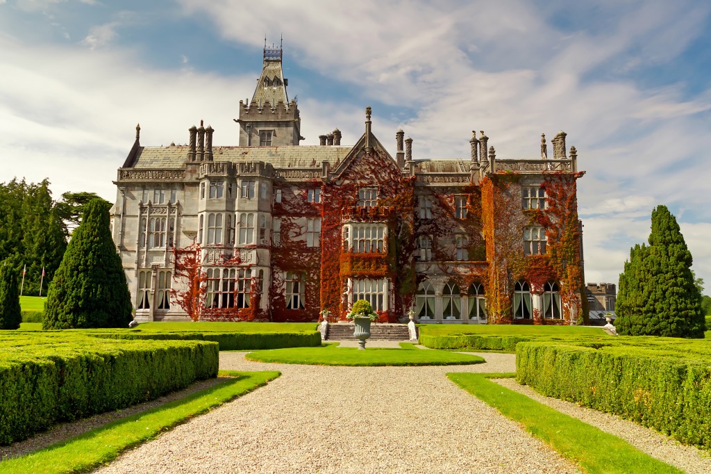 Adare Mansion, Red Ivy, Ireland jigsaw puzzle in Castles puzzles on TheJigsawPuzzles.com