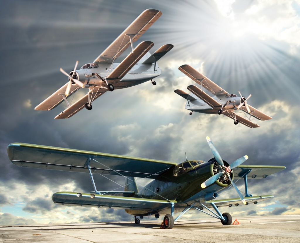 Biplanes jigsaw puzzle in Aviation puzzles on TheJigsawPuzzles.com