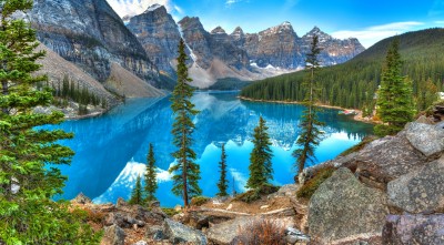 Great Jigsaw Puzzles For Adults - Banff National Park Canada Rocky Mountain 500 Piece Puzzle, Family Game & Decor
