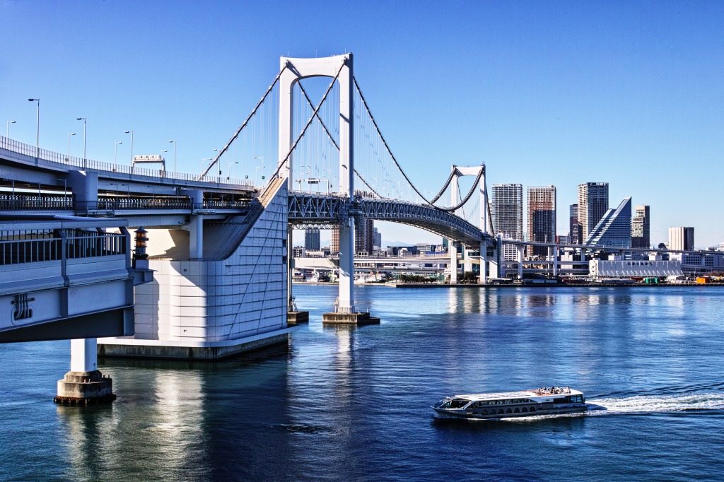 Радужный мост, Токио, Япония jigsaw puzzle in Мосты puzzles on TheJigsawPuzzles.com
