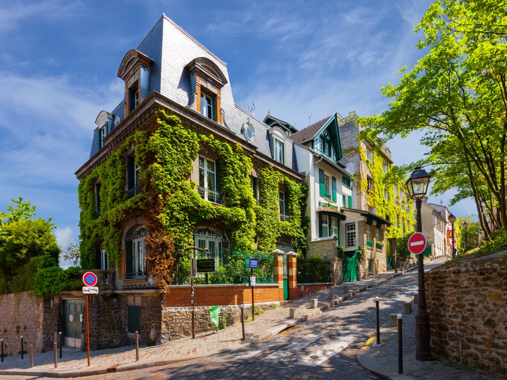 Charming Streets of Montmartre Hill, Paris jigsaw puzzle in Street View puzzles on TheJigsawPuzzles.com