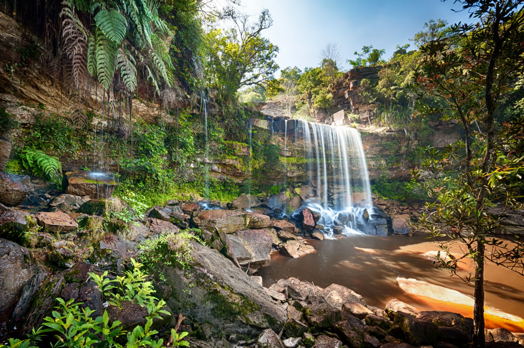 Tropical Waterfall jigsaw puzzle in Waterfalls puzzles on TheJigsawPuzzles.com