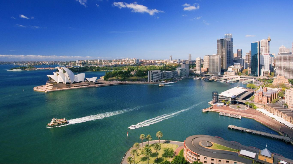 Sydney-landscape-wallpaper-hd-desktop-1366x768 jigsaw puzzle in Colin puzzles on TheJigsawPuzzles.com