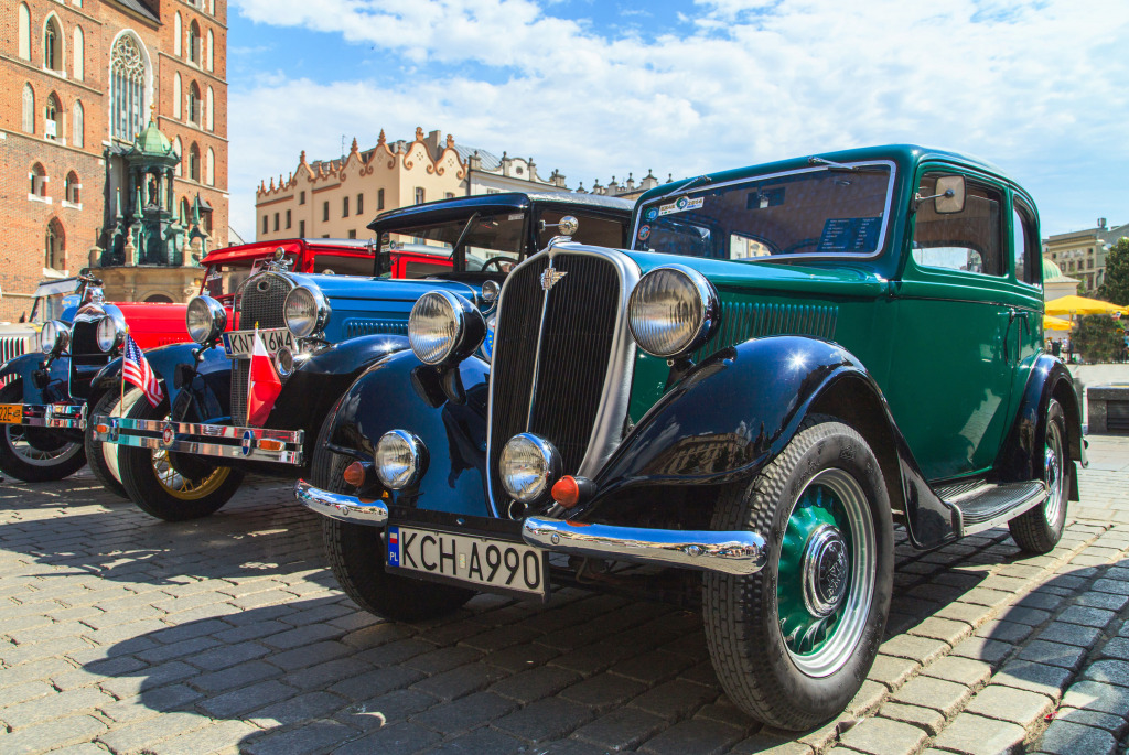 Oldtimer Festival in Cracow, Poland jigsaw puzzle in Cars & Bikes puzzles on TheJigsawPuzzles.com