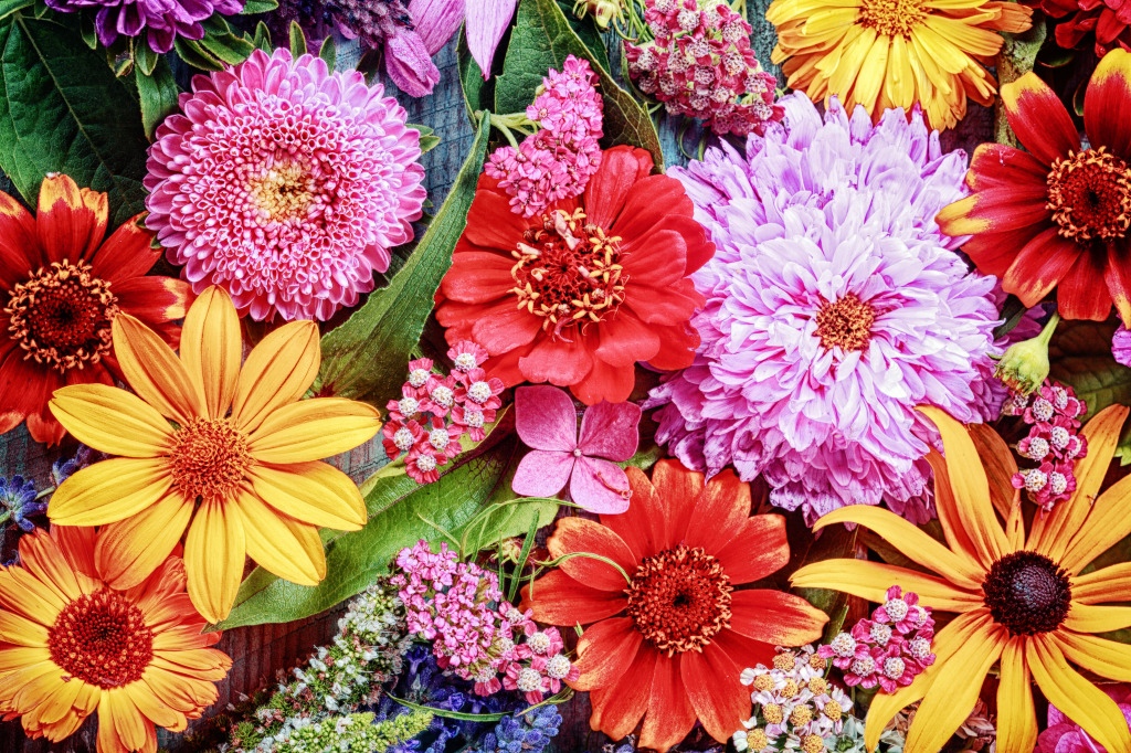 Vibrant Floral Arrangement jigsaw puzzle in Puzzle of the Day puzzles on TheJigsawPuzzles.com