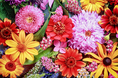 Vibrant Floral Arrangement jigsaw puzzle in Puzzle of the Day puzzles ...