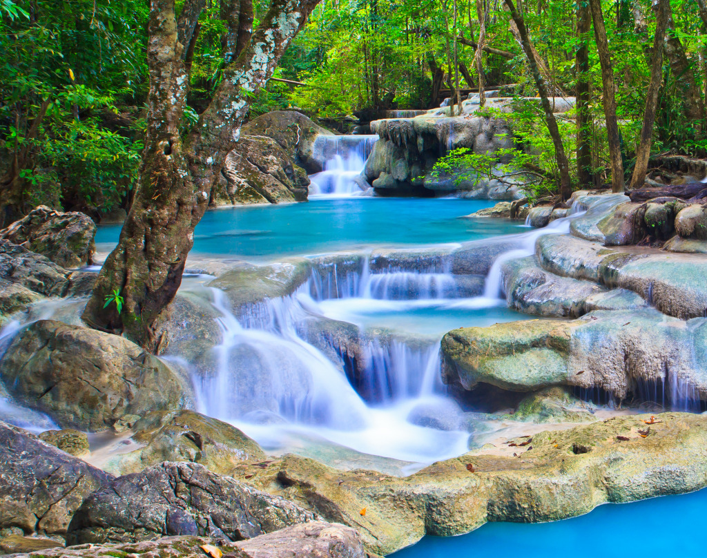 Waterfall in Thailand jigsaw puzzle in Waterfalls puzzles on TheJigsawPuzzles.com