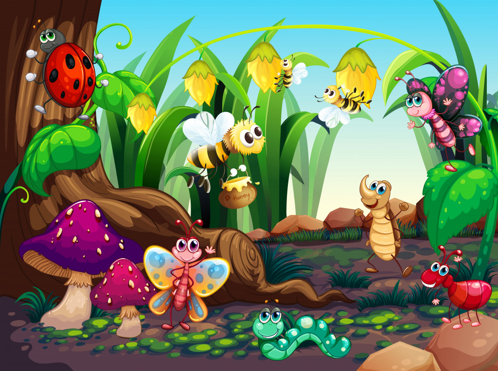 Много насекомых живут в саду jigsaw puzzle in Животные puzzles on TheJigsawPuzzles.com
