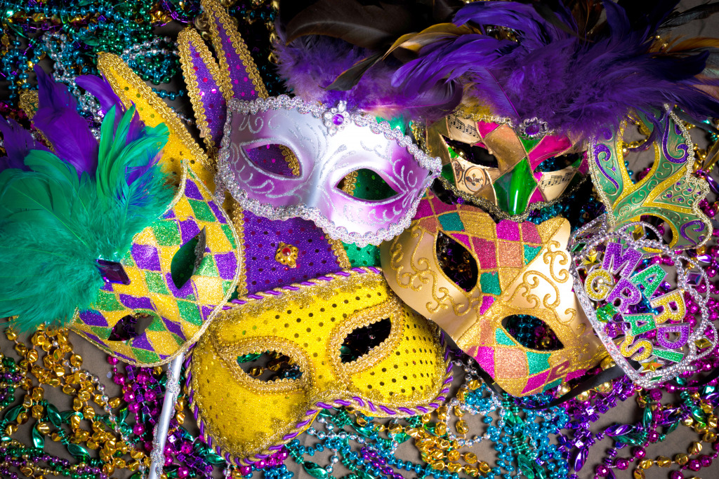 Venetian Mardi Gras Masks jigsaw puzzle in Puzzle of the Day puzzles on TheJigsawPuzzles.com