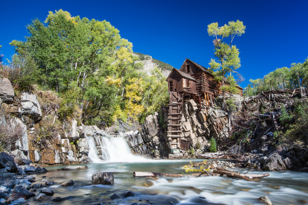 Verlassene Crystal Mill in Marble Colorado jigsaw puzzle in Wasserfälle puzzles on TheJigsawPuzzles.com