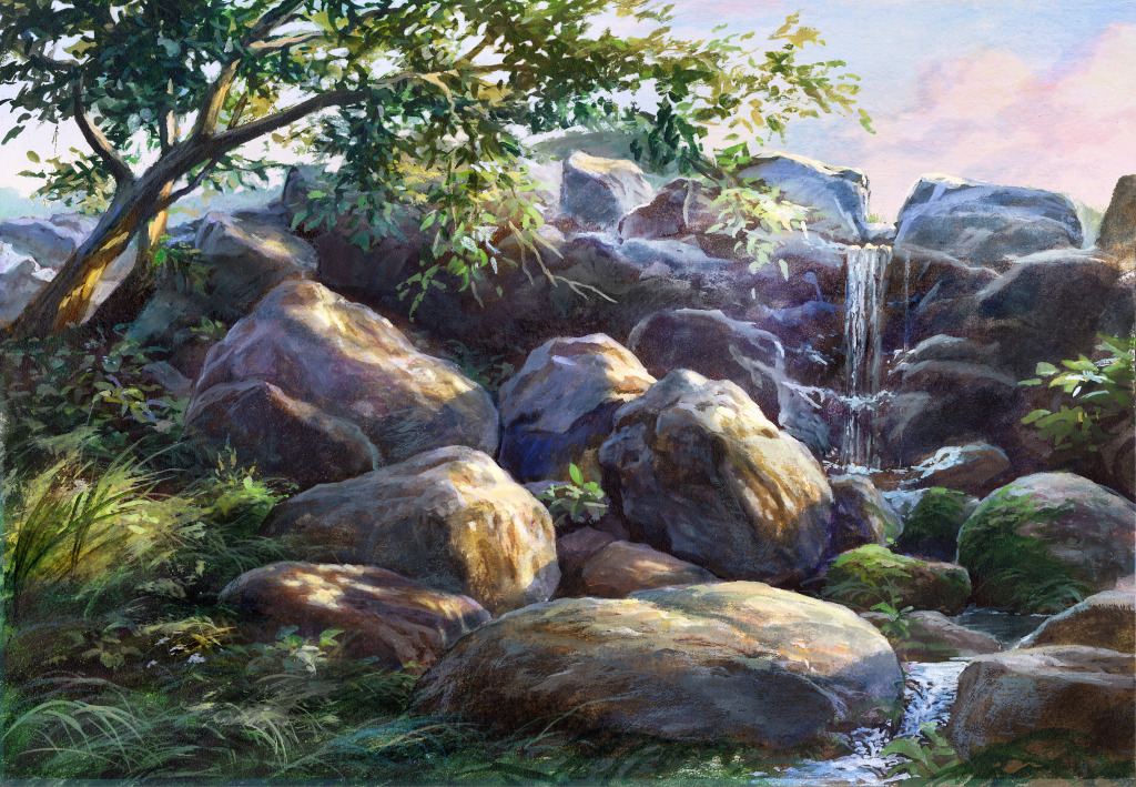 Small Waterfall jigsaw puzzle in Waterfalls puzzles on TheJigsawPuzzles.com
