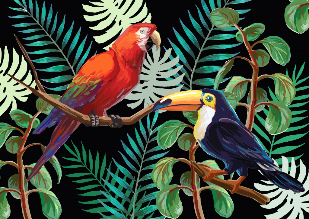Pássaros Tropicais jigsaw puzzle in Animais puzzles on TheJigsawPuzzles.com
