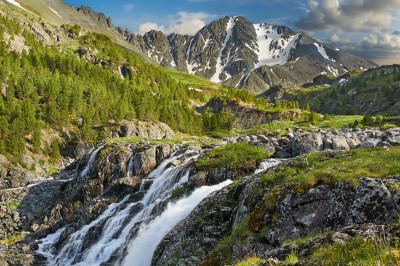 Katun Ridge, Altai Mountains, Siberia jigsaw puzzle in Waterfalls ...