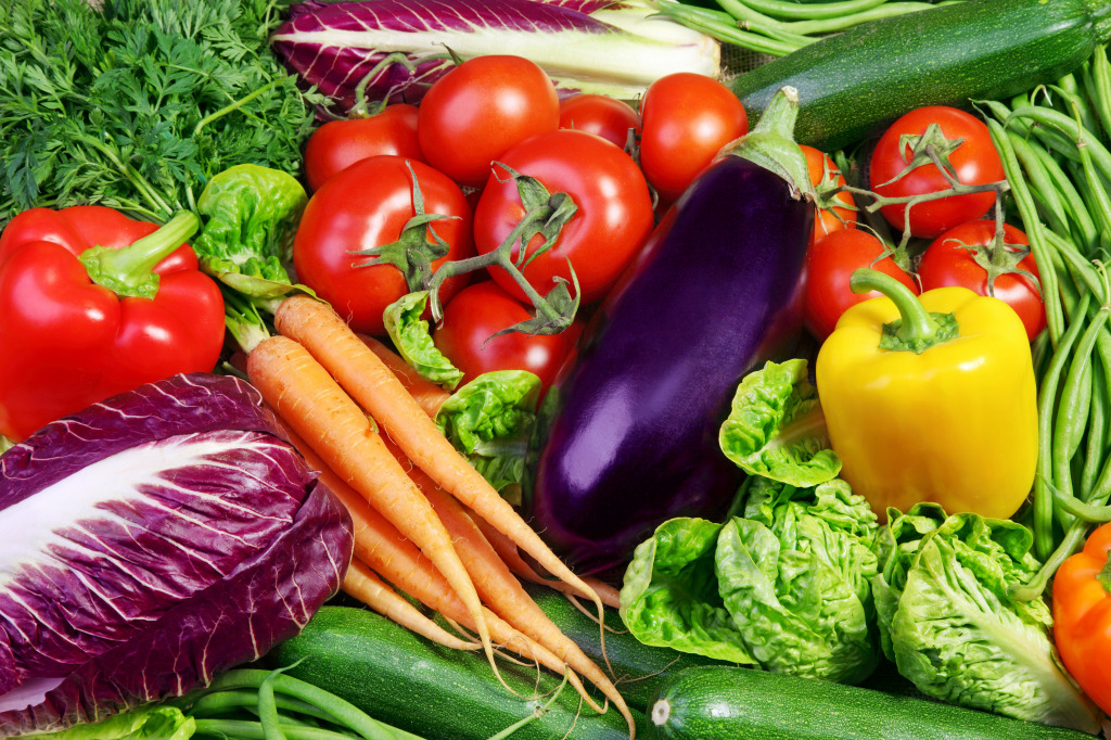 Assortment of Fresh Vegetables jigsaw puzzle in Fruits & Veggies puzzles on TheJigsawPuzzles.com