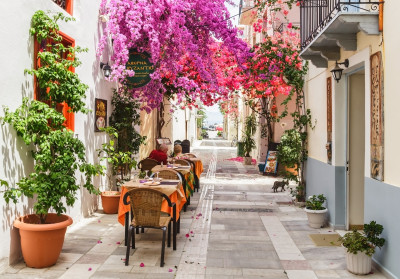 Street Restaurant in Nafplion, Greece jigsaw puzzle in Food & Bakery ...