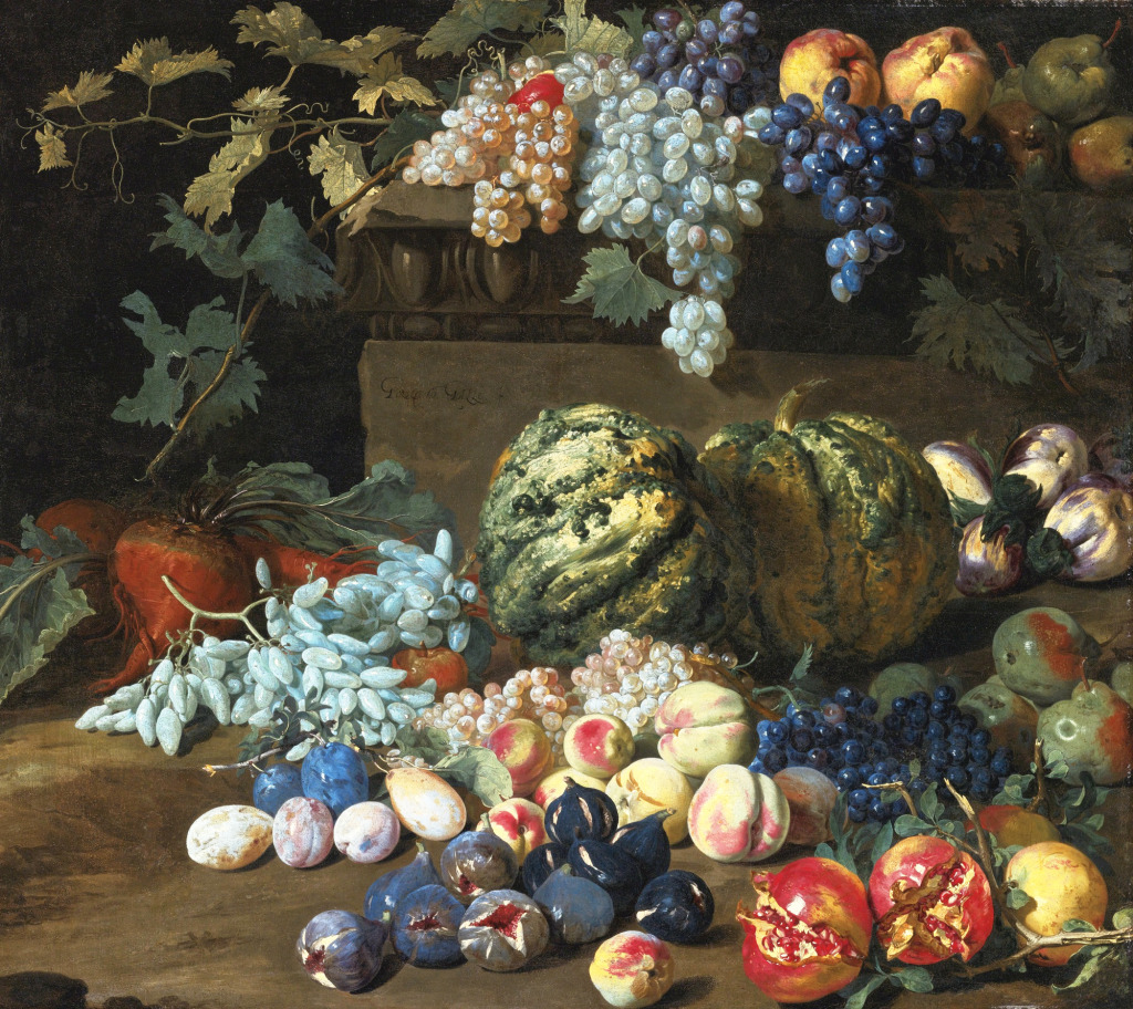 Fruits on a Plinth jigsaw puzzle in Piece of Art puzzles on TheJigsawPuzzles.com