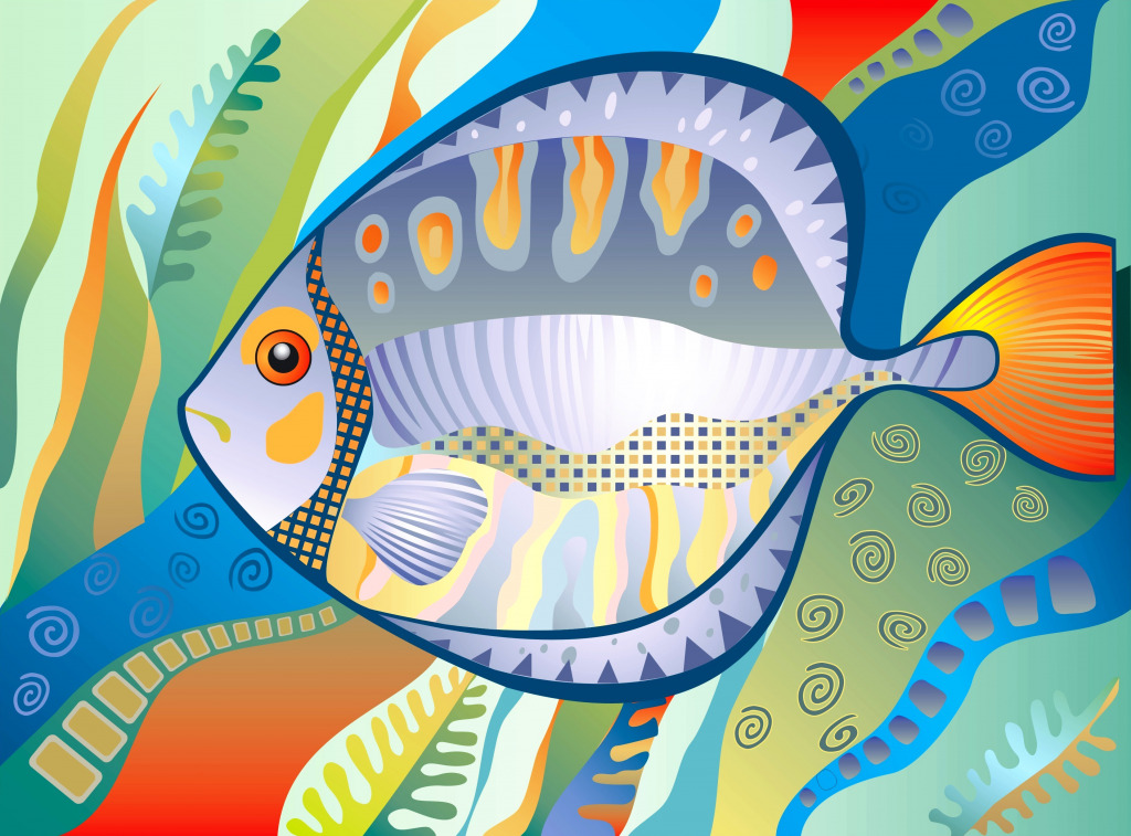 Разноцветная рыба jigsaw puzzle in Подводный мир puzzles on TheJigsawPuzzles.com
