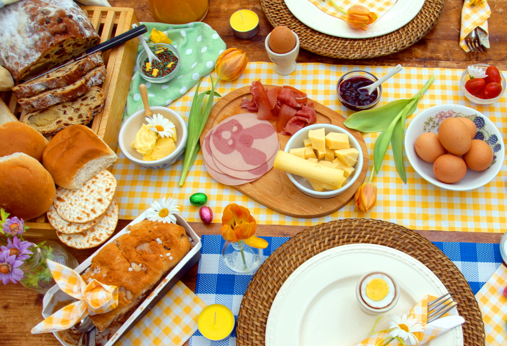 Breakfast Table Setting jigsaw puzzle in Food & Bakery puzzles on TheJigsawPuzzles.com
