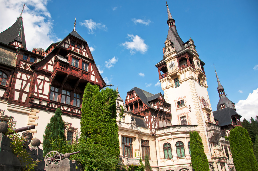 Peles Castle in Romania jigsaw puzzle in Puzzle of the Day puzzles on TheJigsawPuzzles.com
