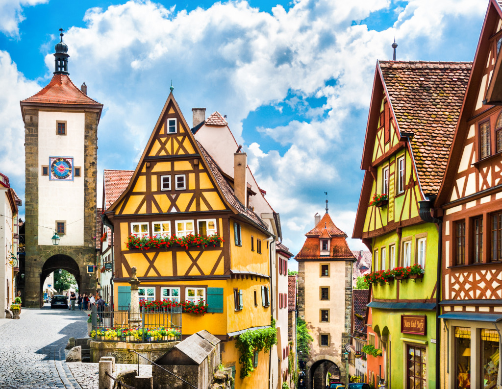Rothenburg ob der Tauber, Bavaria, Germany jigsaw puzzle in Street View puzzles on TheJigsawPuzzles.com