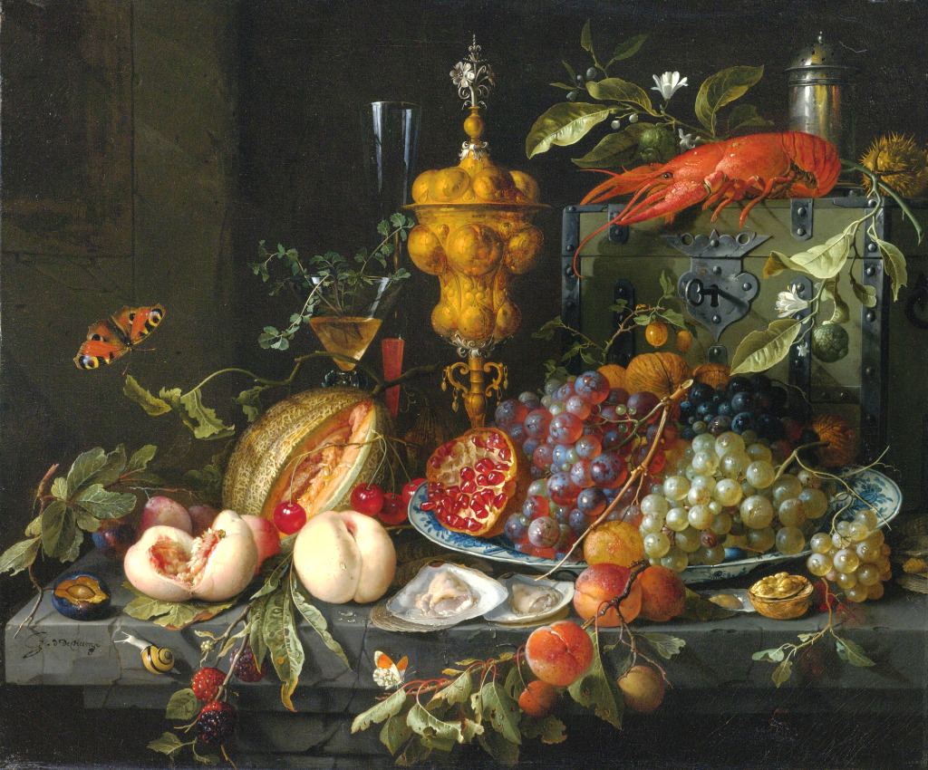 Still Life of Fruits, Nuts and Oysters jigsaw puzzle in Chefs d'oeuvres puzzles on TheJigsawPuzzles.com
