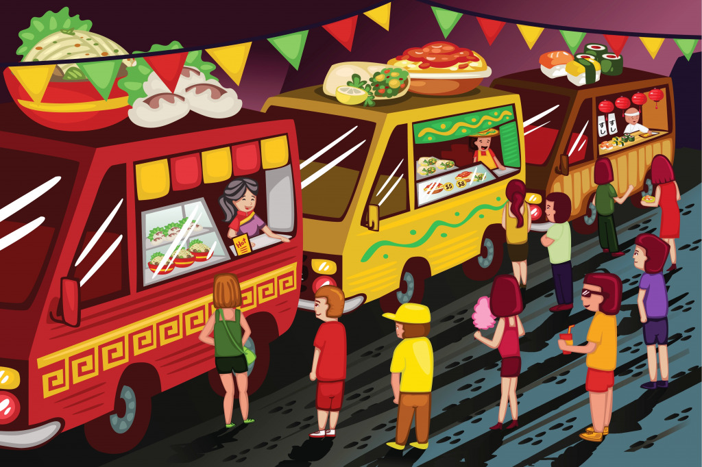 Food Truck Festival jigsaw puzzle in Food & Bakery puzzles on TheJigsawPuzzles.com