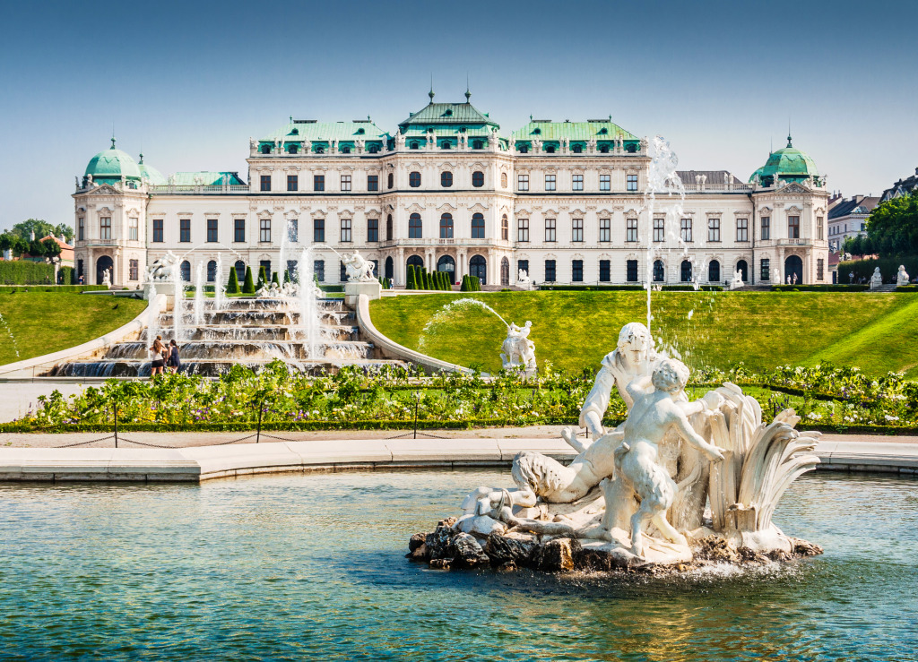 Schloss Belvedere in Wien, Österreich jigsaw puzzle in Schlösser puzzles on TheJigsawPuzzles.com