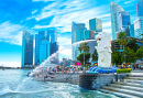 The Merlion Fountain In Singapore