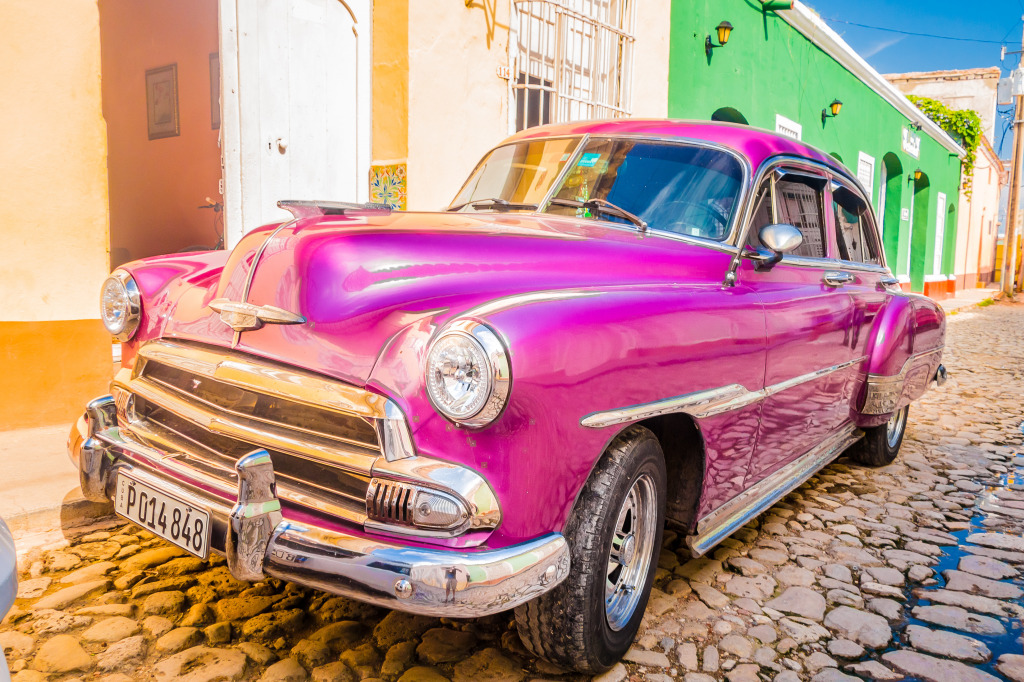 Classic American Car in Trinidad, Cuba jigsaw puzzle in Puzzle of the Day puzzles on TheJigsawPuzzles.com