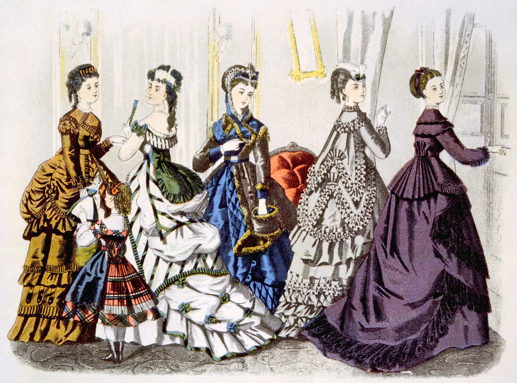 1870 Women's Fashions jigsaw puzzle in Puzzle of the Day puzzles on TheJigsawPuzzles.com