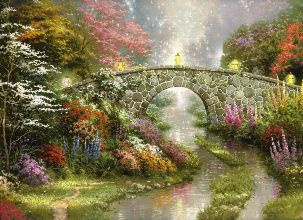 Fantasy Bridge jigsaw puzzle in Elaine Smith puzzles on TheJigsawPuzzles.com