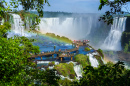 Tourists at the Iguazu Falls