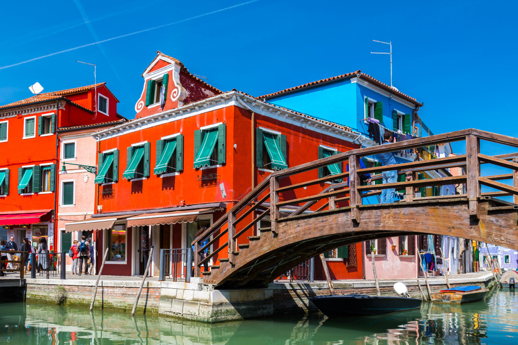 Burano, Lagon Vénitien, Italie jigsaw puzzle in Ponts puzzles on TheJigsawPuzzles.com