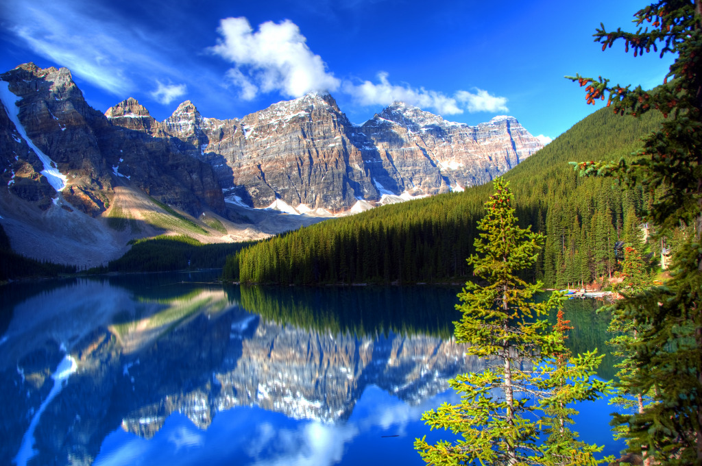 Moraine Lake, Banff, Canadian Rockies jigsaw puzzle in Great Sightings puzzles on TheJigsawPuzzles.com