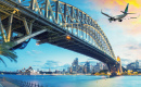 Passenger Airplane Over Sydney