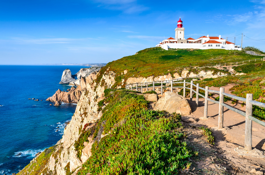 Cabo da Roca Lighthouse, Portugal jigsaw puzzle in Puzzle of the Day puzzles on TheJigsawPuzzles.com
