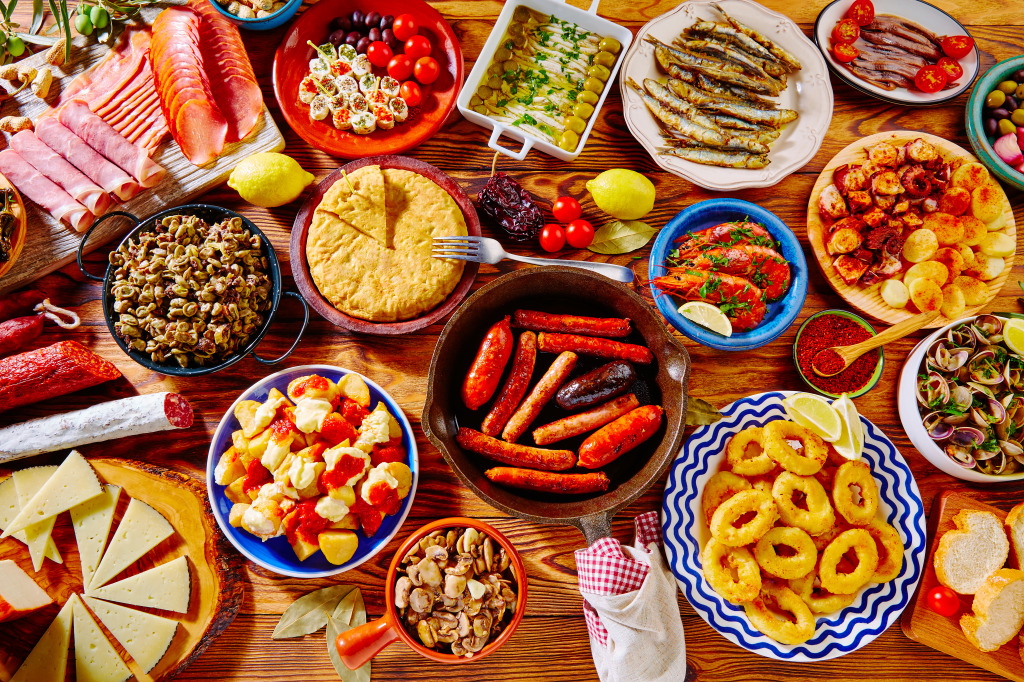 Mediterranean Cuisine jigsaw puzzle in Food & Bakery puzzles on TheJigsawPuzzles.com