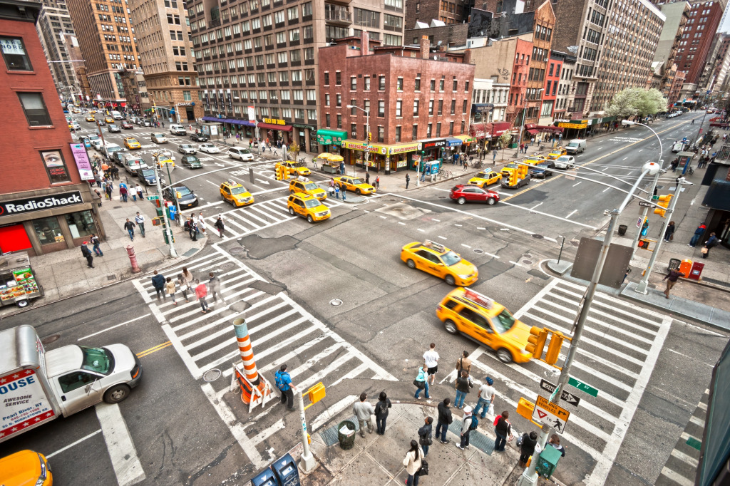 New York pedestrian crossings jigsaw puzzle in mark james puzzles on TheJigsawPuzzles.com