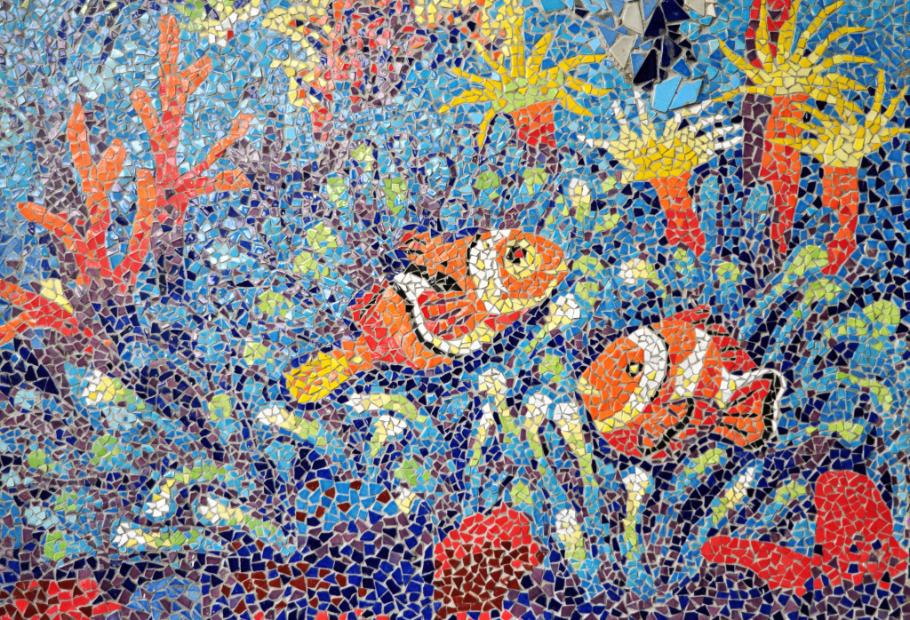 Clownfish-Mosaik jigsaw puzzle in Unter dem Meer puzzles on TheJigsawPuzzles.com