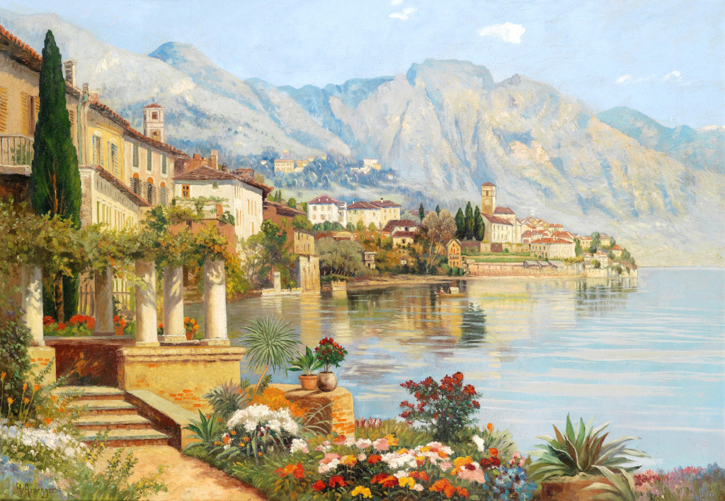 View of Riva del Garda jigsaw puzzle in Piece of Art puzzles on TheJigsawPuzzles.com