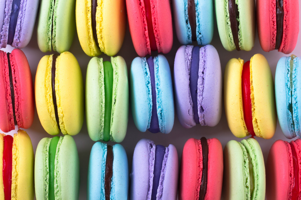 Colorful French Macarons jigsaw puzzle in Food & Bakery puzzles on TheJigsawPuzzles.com