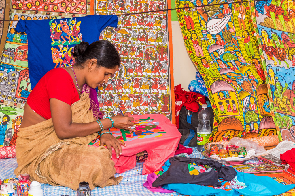 Indische Handwerkerin in Kolkata jigsaw puzzle in Menschen puzzles on TheJigsawPuzzles.com