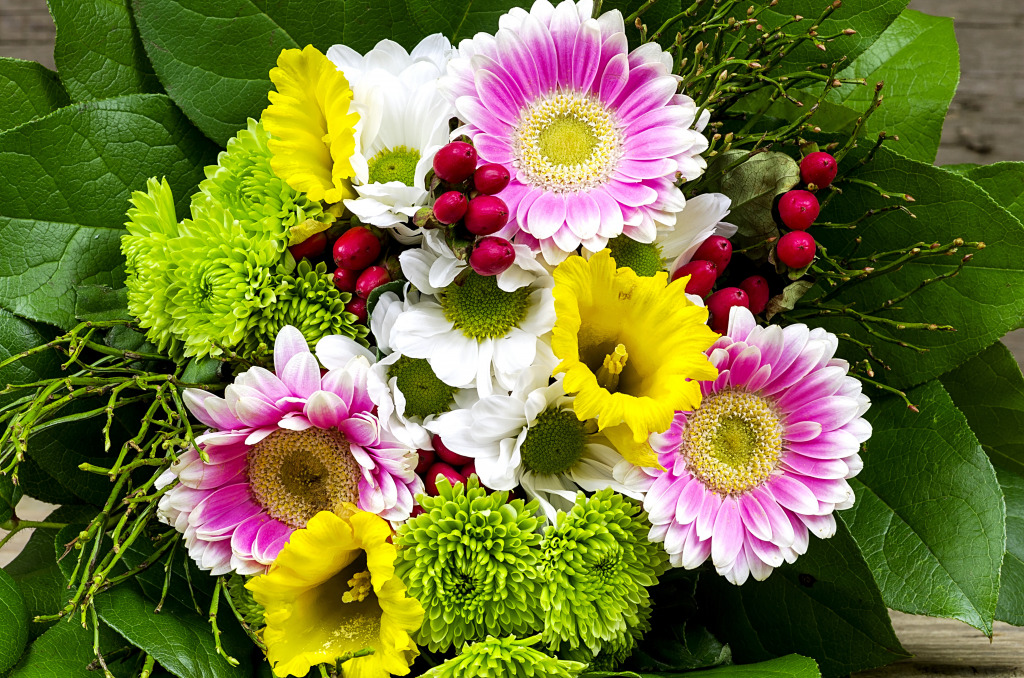 Bouquet of Colorful Flowers jigsaw puzzle in Flowers puzzles on TheJigsawPuzzles.com