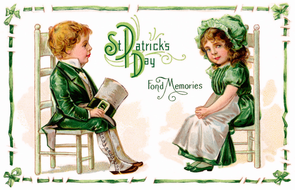 St. Patrick's Day Vintage Greeting Card jigsaw puzzle in People puzzles on TheJigsawPuzzles.com