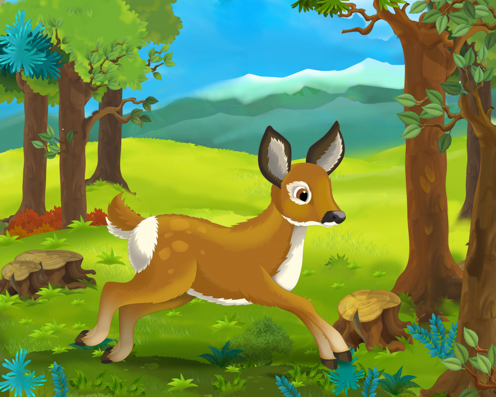 Un petit Bambi jigsaw puzzle in Animaux puzzles on TheJigsawPuzzles.com