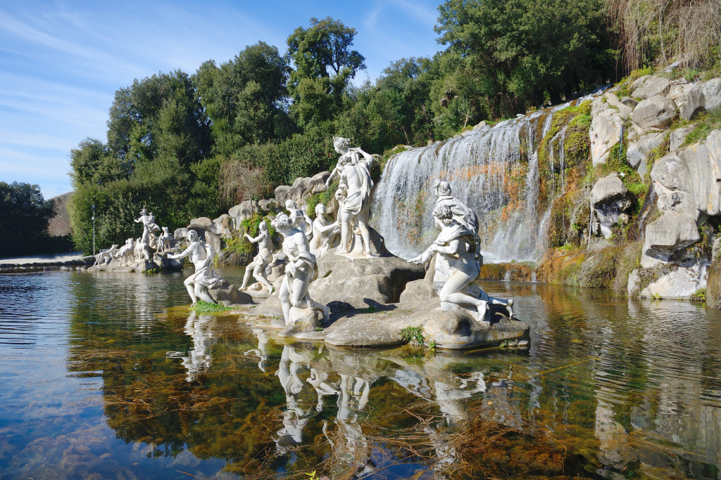 Atteone and Diana's Fountains, Caserta, Italy jigsaw puzzle in Waterfalls puzzles on TheJigsawPuzzles.com
