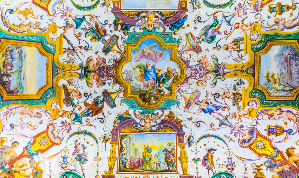 Decke der Uffizi-Galerie in Florenz jigsaw puzzle in Kunstwerke puzzles on TheJigsawPuzzles.com